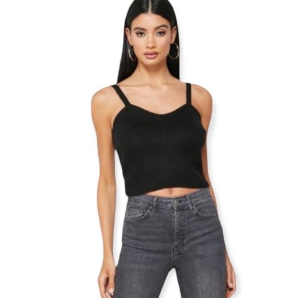New vero moda black knit top size M
